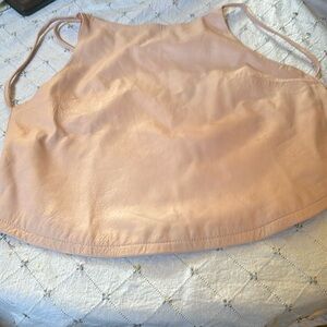 Pink leather halter top Bisou Bisou